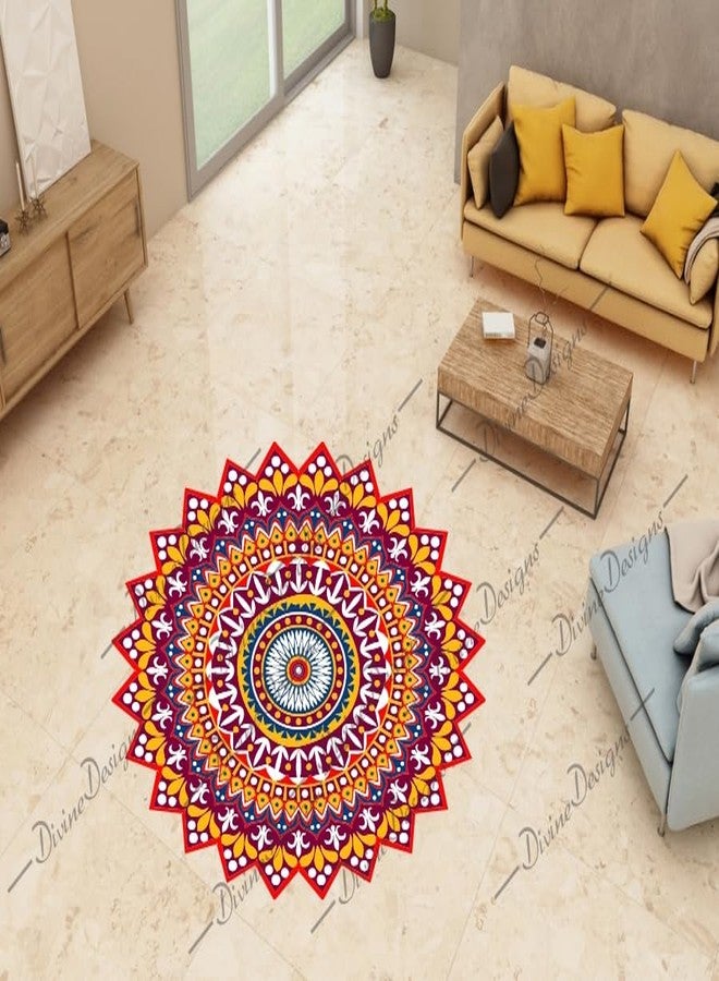 DivineDesigns ملصق ماندالا رانجولي ذاتي اللصق من ديفاين ديزاينز للمنزل - Image 1